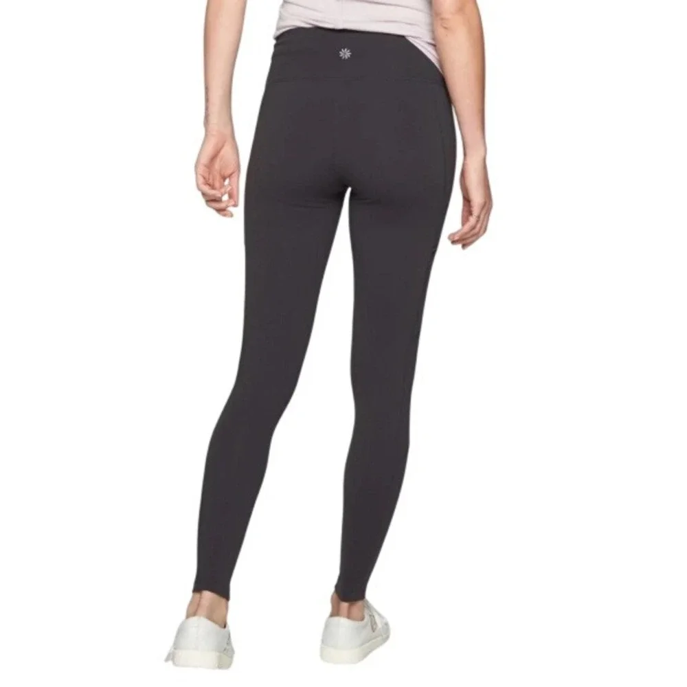 Athleta Women's Black Metro Drifter High Rise Zip Pocket Legging Petite Size XSP